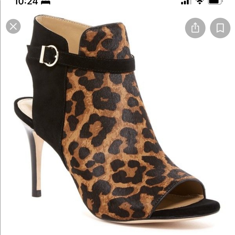 Elaine Turner striped cheetah bootie